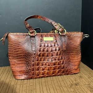 Brahmin croc crossbody top handle Asher